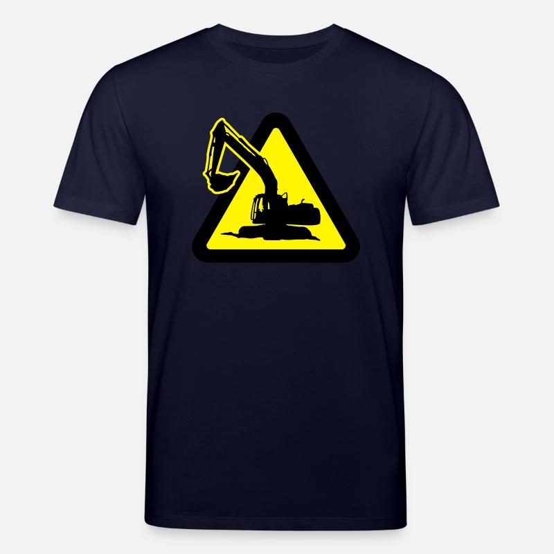 bauarbeiten_mit_bagger_2c - Stanley/Stella Unisex Bio-T-Shirt CREATOR  - Navy