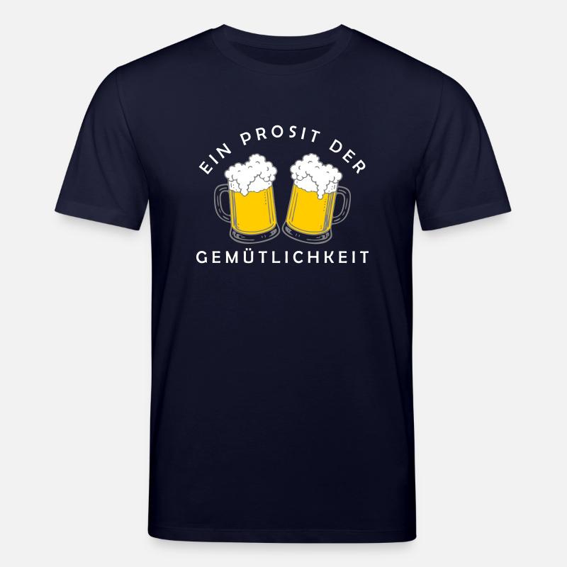 Bier - Ein Prosit der Gemütlichkeit - Stanley/Stella CREATOR Unisex Organic T-Shirt - navy
