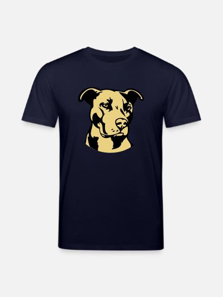 Pitbull zweifarbig - Hund Kampfhund - Stanley/Stella Unisex Bio-T-Shirt CREATOR - Navy
