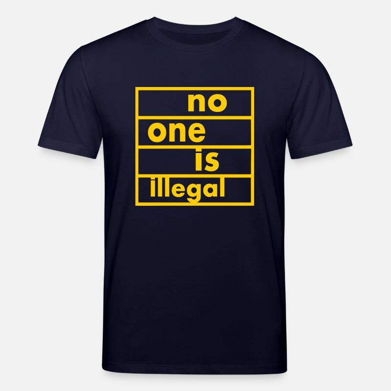 No one is illegal - Stanley/Stella Unisex Bio-T-Shirt CREATOR  - Navy