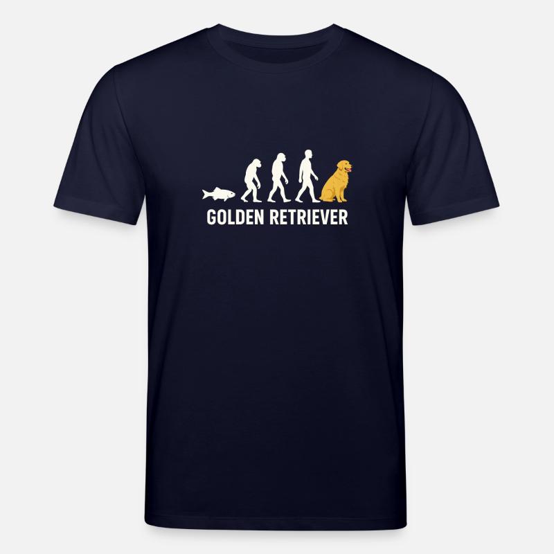 Evolution du Golden Retriever - T-shirt bio CREATOR Stanley/Stella Unisexe - marine
