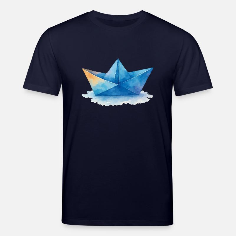 papierboot aquarell - Stanley/Stella Unisex Bio-T-Shirt CREATOR  - Navy