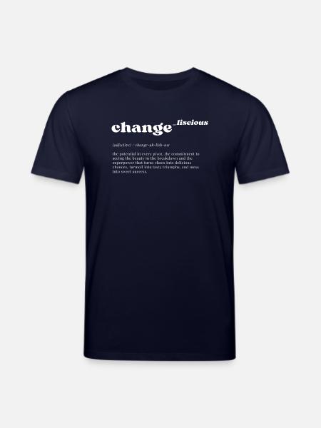 change_liscious: Pivot to Potential - WHITE - Stanley/Stella Unisex Bio-T-Shirt CREATOR  - Navy