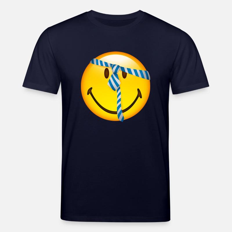 Smiley Glossy Tie - Stanley/Stella Unisex Bio-T-Shirt CREATOR  - Navy