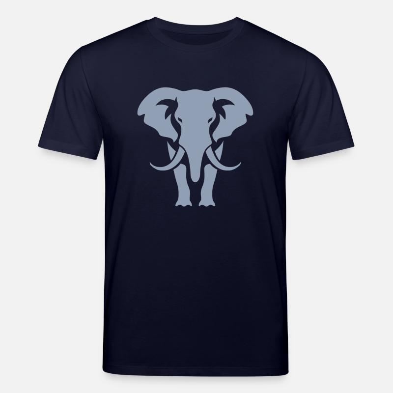 Logo blanc Elephant Silhouette - T-shirt bio CREATOR Stanley/Stella Unisexe - marine