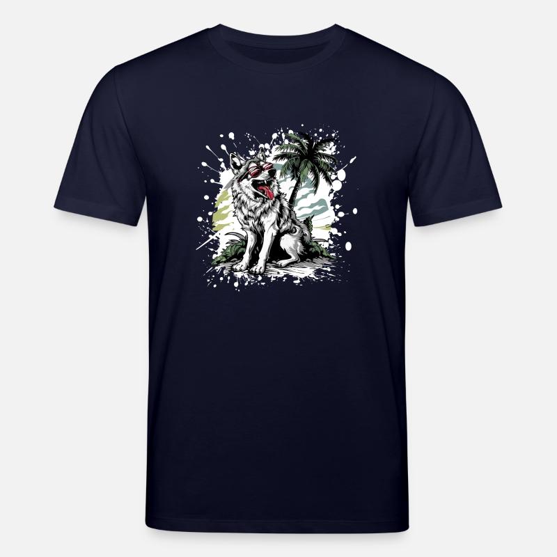 Palmier de l’île Wolf - T-shirt bio CREATOR Stanley/Stella Unisexe - marine