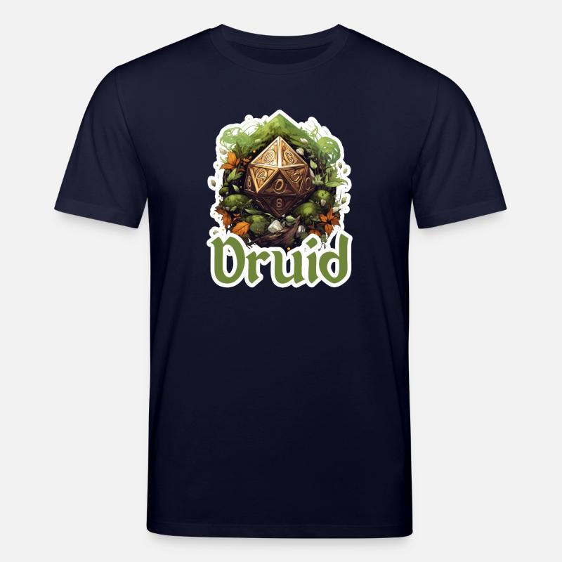 Druide mit W20 – Fantasy RPG Design - Stanley/Stella Unisex Bio-T-Shirt CREATOR  - Navy