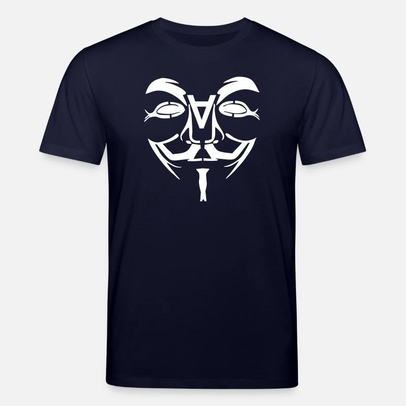 Anonymous Design Gesicht mit A - Stanley/Stella Unisex Bio-T-Shirt CREATOR  - Navy