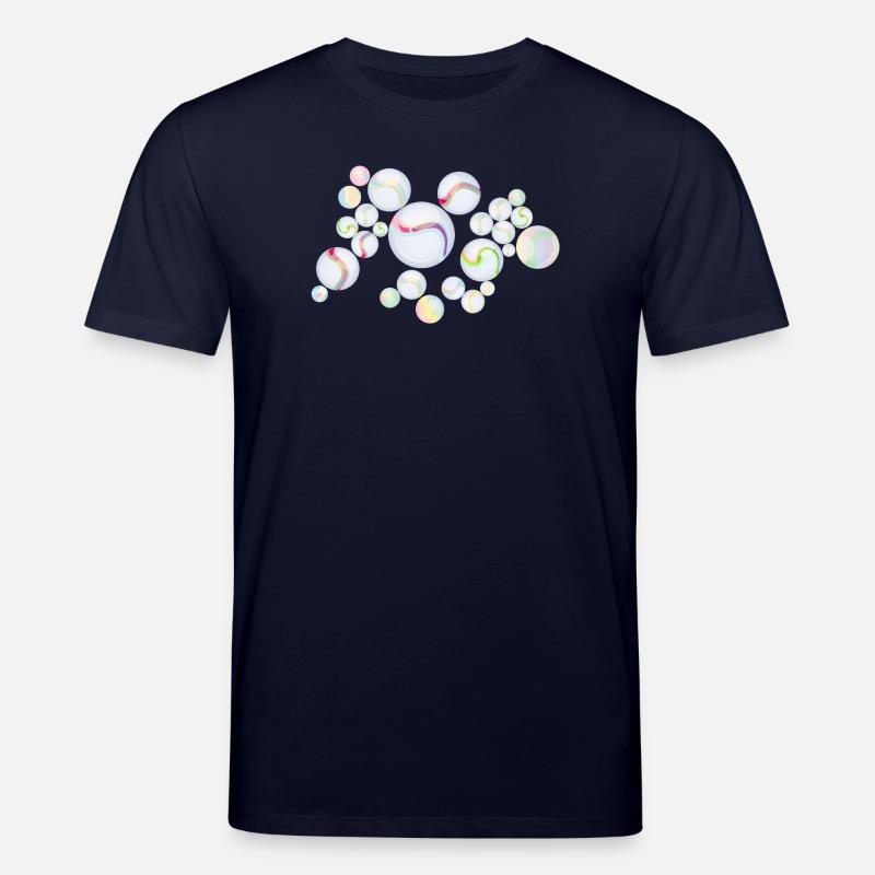 Marbles with Pattern – Shimmering Elegance - Stanley/Stella CREATOR Unisex Organic T-Shirt - navy