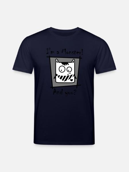 I'm a monster! - Stanley/Stella CREATOR Unisex Organic T-Shirt - navy