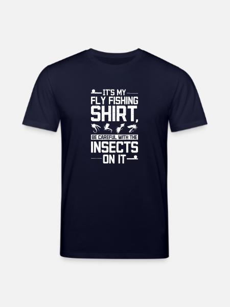 fly fishing bait insects - Stanley/Stella CREATOR Unisex Organic T-Shirt - navy