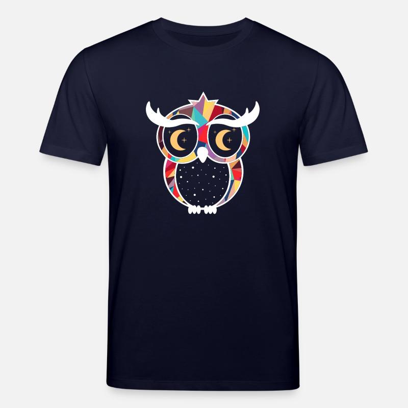 Eule (Bunt, abstrakt) - Stanley/Stella Unisex Bio-T-Shirt CREATOR  - Navy