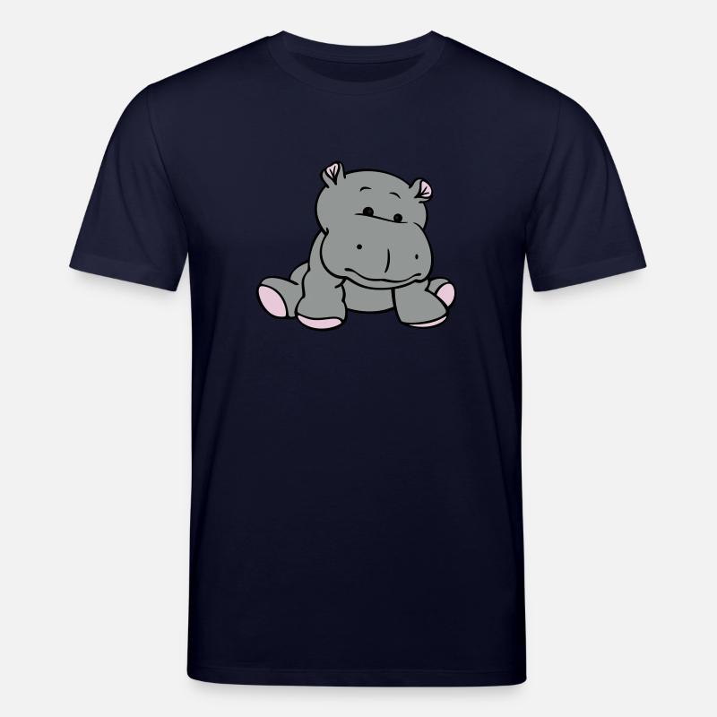 Hippo- / Nilpferd- / Flusspferd-Baby (3C) - Stanley/Stella Unisex Bio-T-Shirt CREATOR  - Navy
