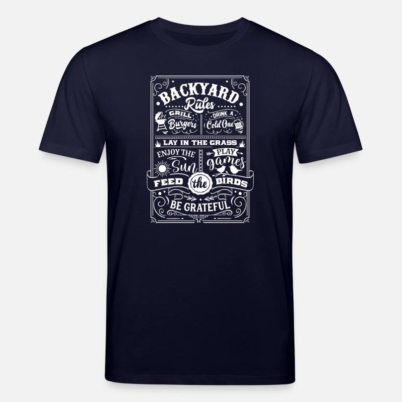 Backyard rules - Stanley/Stella Unisex Bio-T-Shirt CREATOR - Navy