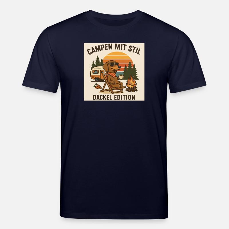 Campen mit Stil: Dackel Edition - Stanley/Stella Unisex Bio-T-Shirt CREATOR  - Navy