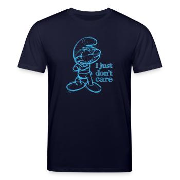 Schlümpfe Design Mit Spruch I Just Don't Care - Stanley/Stella Unisex Bio-T-Shirt CREATOR  - Navy - Vorne