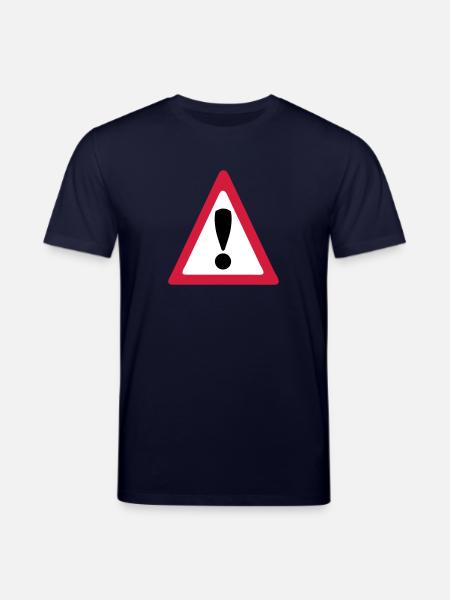 Warning Sign - Stanley/Stella CREATOR Unisex Organic T-Shirt - navy