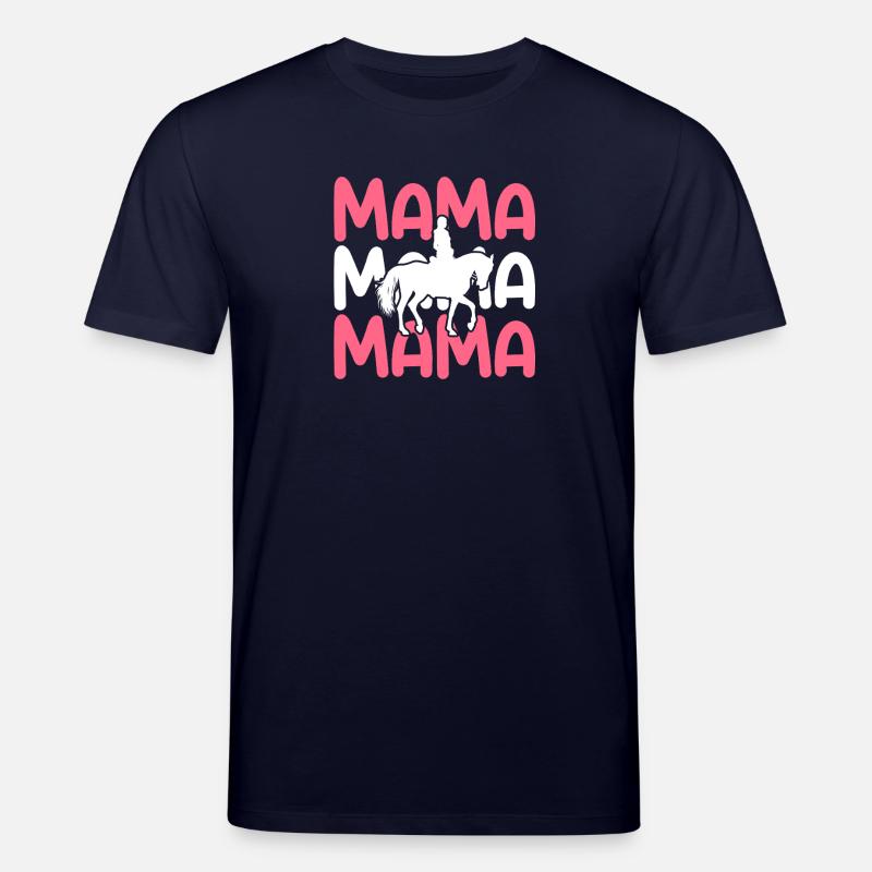 Reiten Mama Mutter Pferde - Stanley/Stella Unisex Bio-T-Shirt CREATOR  - Navy