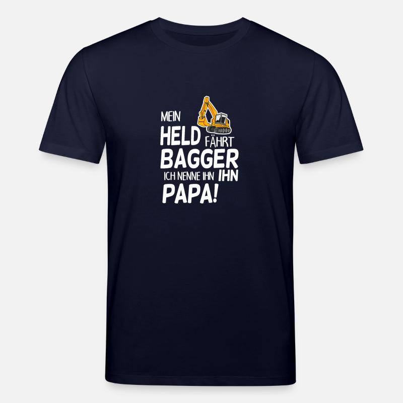 Bagger Held Papa Vater Geschenk - Stanley/Stella Unisex Bio-T-Shirt CREATOR - Navy