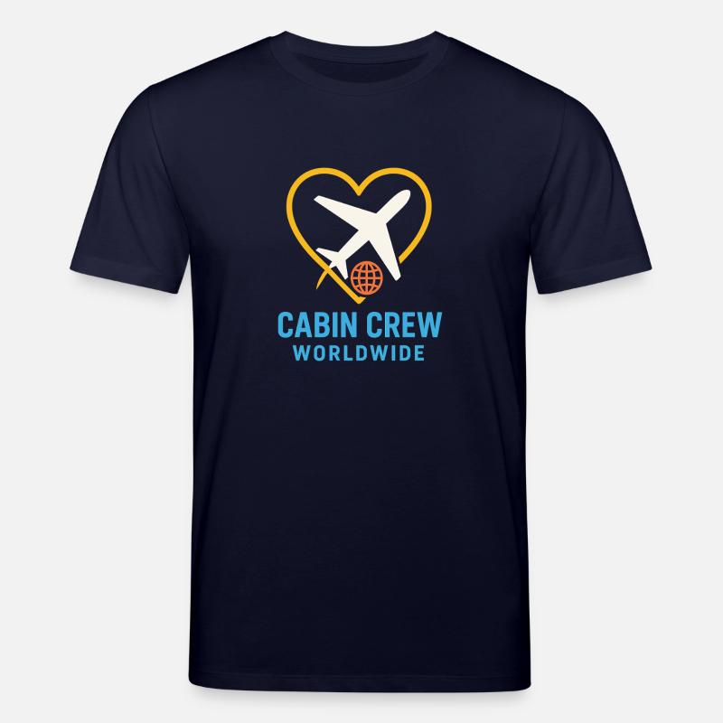 Flugbegleiter Kabinencrew Leben Luftfahrt - Stanley/Stella Unisex Bio-T-Shirt CREATOR  - Navy