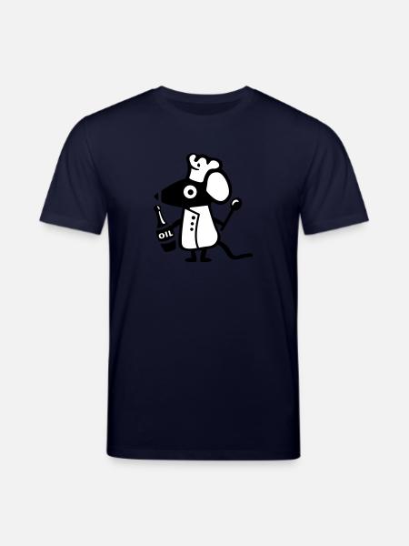Mouse Koch - rat - Stanley/Stella CREATOR Unisex Organic T-Shirt - navy