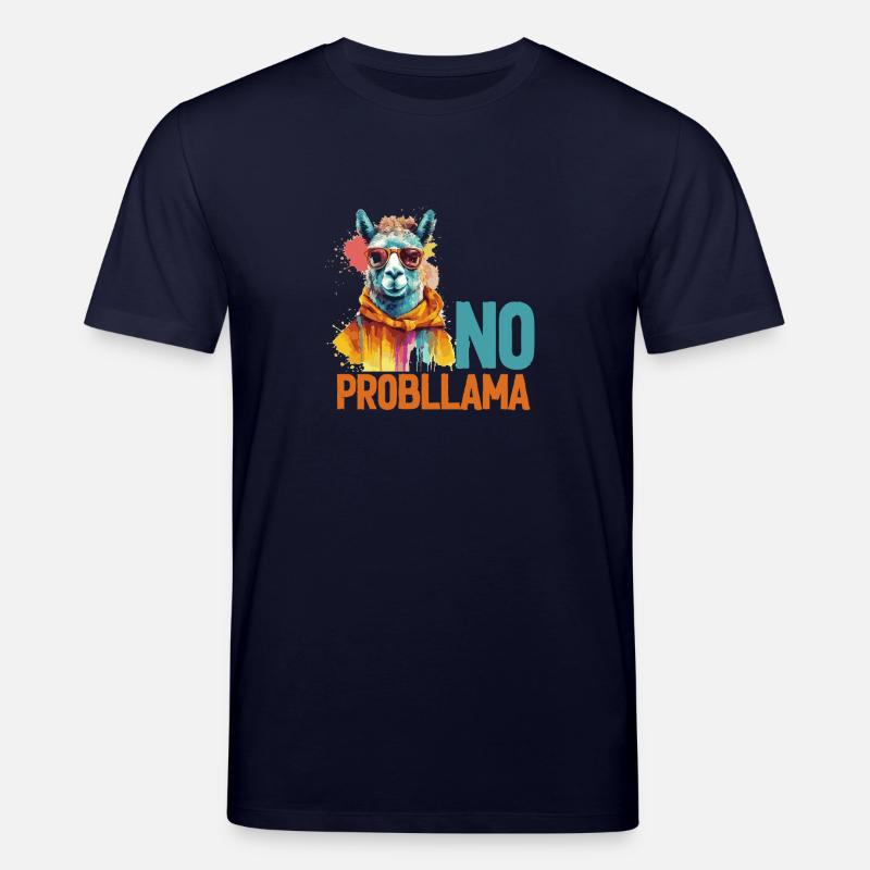 Kein Problem, Lama - Stanley/Stella Unisex Bio-T-Shirt CREATOR  - Navy