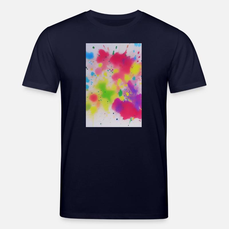 Bunte Farbspritzer - Stanley/Stella Unisex Bio-T-Shirt CREATOR  - Navy