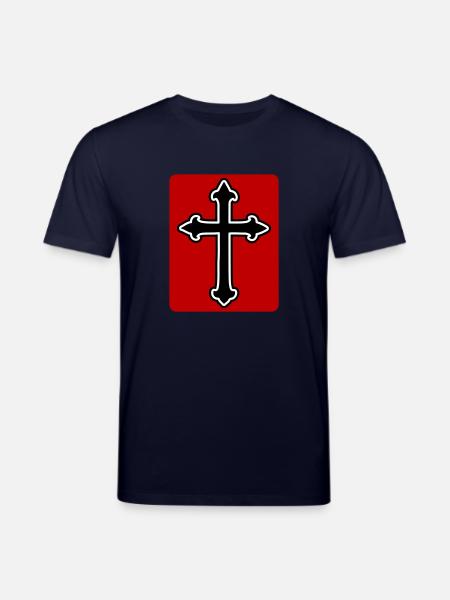 Cross symbol - Stanley/Stella CREATOR Unisex Organic T-Shirt - navy