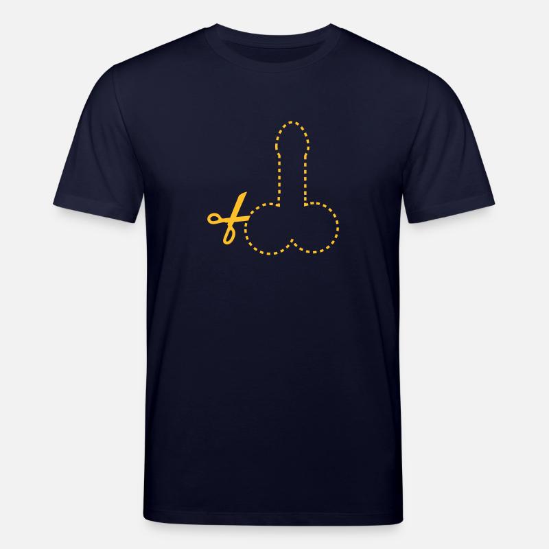 dashed_cut_out_penis_1c - Stanley/Stella Unisex Bio-T-Shirt CREATOR  - Navy