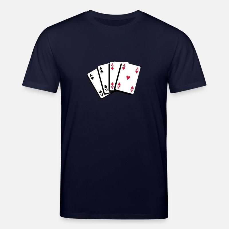 Poker Kartenfächer Asse - Stanley/Stella Unisex Bio-T-Shirt CREATOR  - Navy