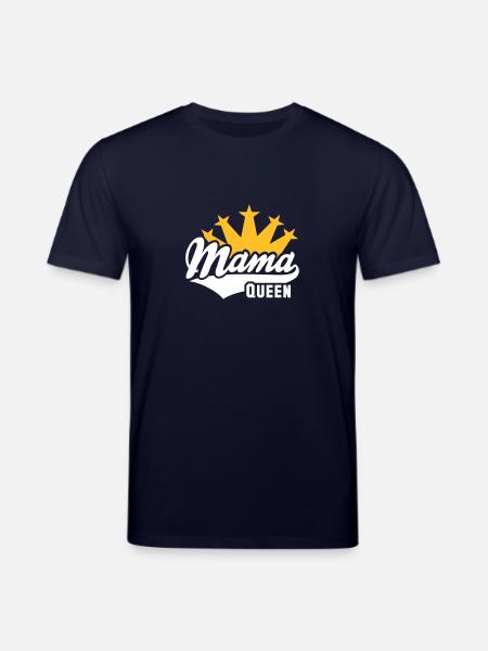 QUEEN Mama Krone 2C - Stanley/Stella CREATOR Unisex Organic T-Shirt - navy