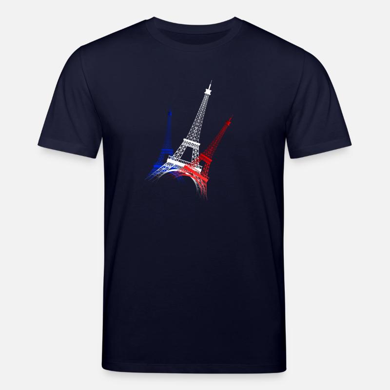 TOUR EIFFEL (Bleu-Blanc-Rouge) - T-shirt bio CREATOR Stanley/Stella Unisexe - marine