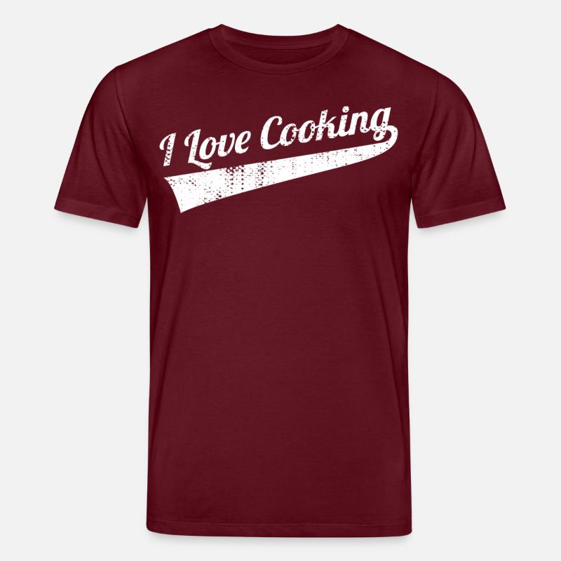 Ich liebe es zu kochen - Stanley/Stella Unisex Bio-T-Shirt CREATOR - Burgunderrot