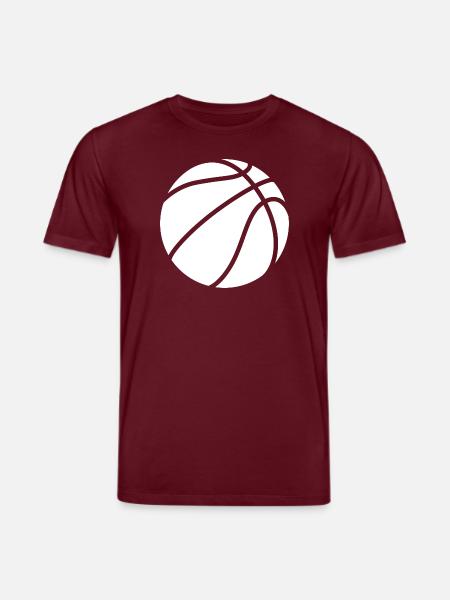 Basketball logo white - Stanley/Stella CREATOR Unisex Organic T-Shirt - burgundy