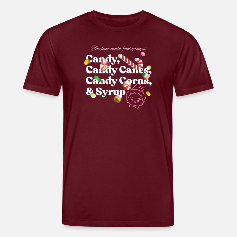 Buddy Der Weihnachtself Candy Design - Stanley/Stella Unisex Bio-T-Shirt CREATOR - Burgunderrot