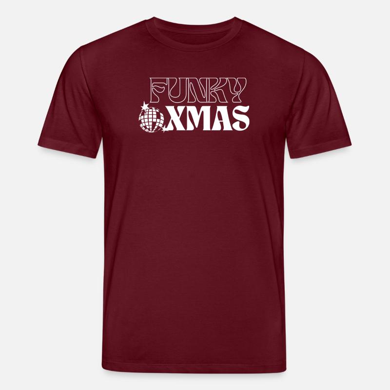 Funky Disco Weihnachtsornament Design - Stanley/Stella Unisex Bio-T-Shirt CREATOR  - Burgunderrot