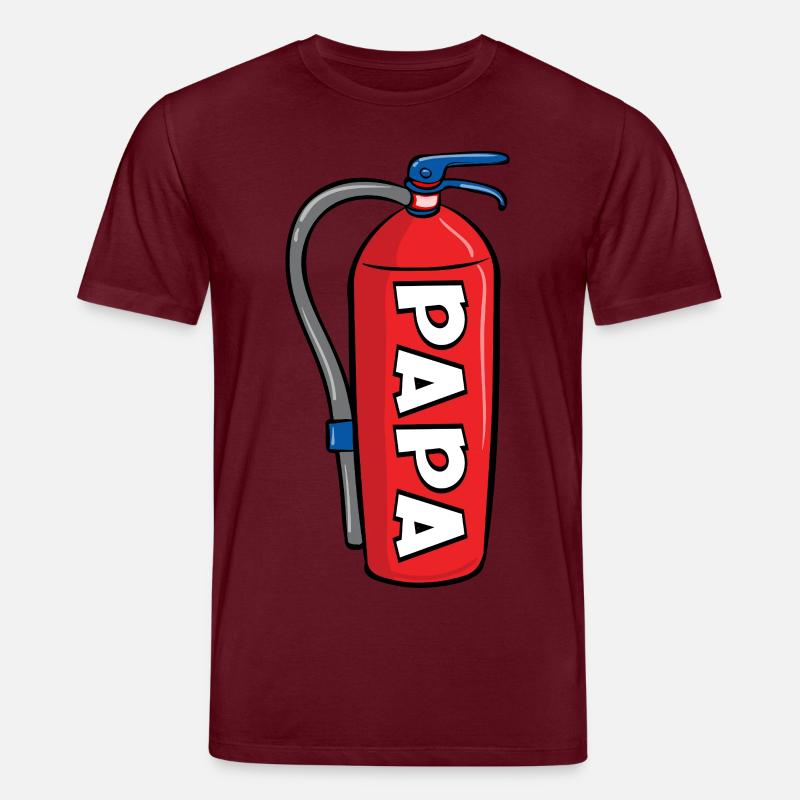 Annonceur du bébé - Papa pompier - T-shirt bio CREATOR Stanley/Stella Unisexe - bordeaux