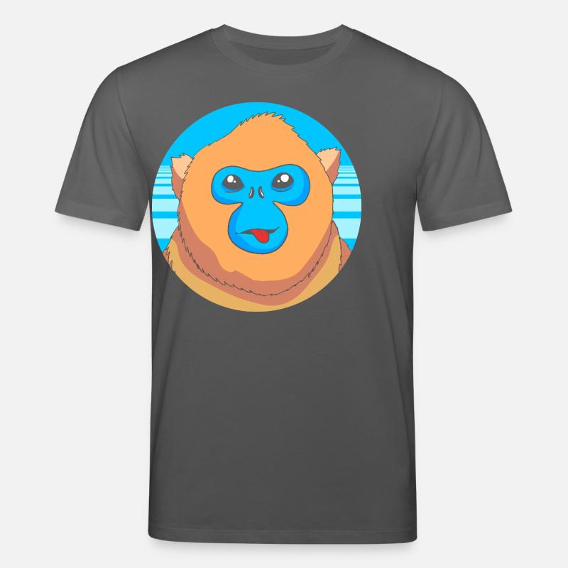 Stupsnasenaffe Affe Schimpanse - Stanley/Stella Unisex Bio-T-Shirt CREATOR  - Anthrazit