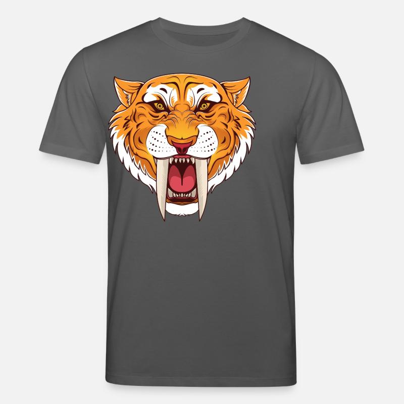 Urzeit Säbelzahntiger - Stanley/Stella Unisex Bio-T-Shirt CREATOR  - Anthrazit