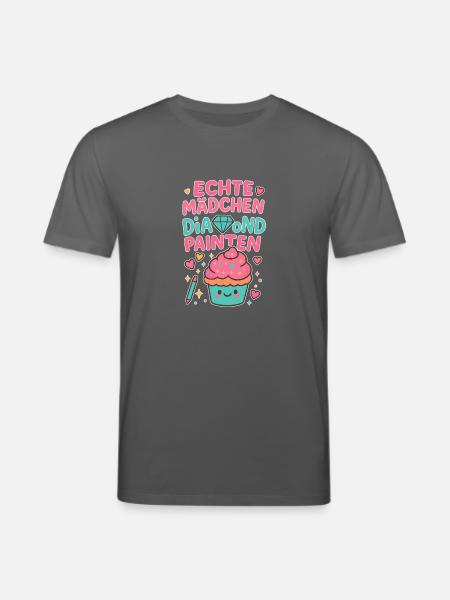 Echte Mädchen Diamond painten - Stanley/Stella Unisex Bio-T-Shirt CREATOR - Anthrazit