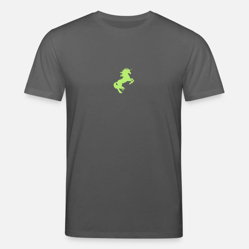 Einhhorn steigend kl - Stanley/Stella Unisex Bio-T-Shirt CREATOR  - Anthrazit