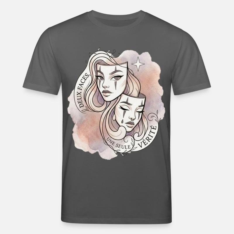 2 faces une vérité - T-shirt bio CREATOR Stanley/Stella Unisexe - charbon