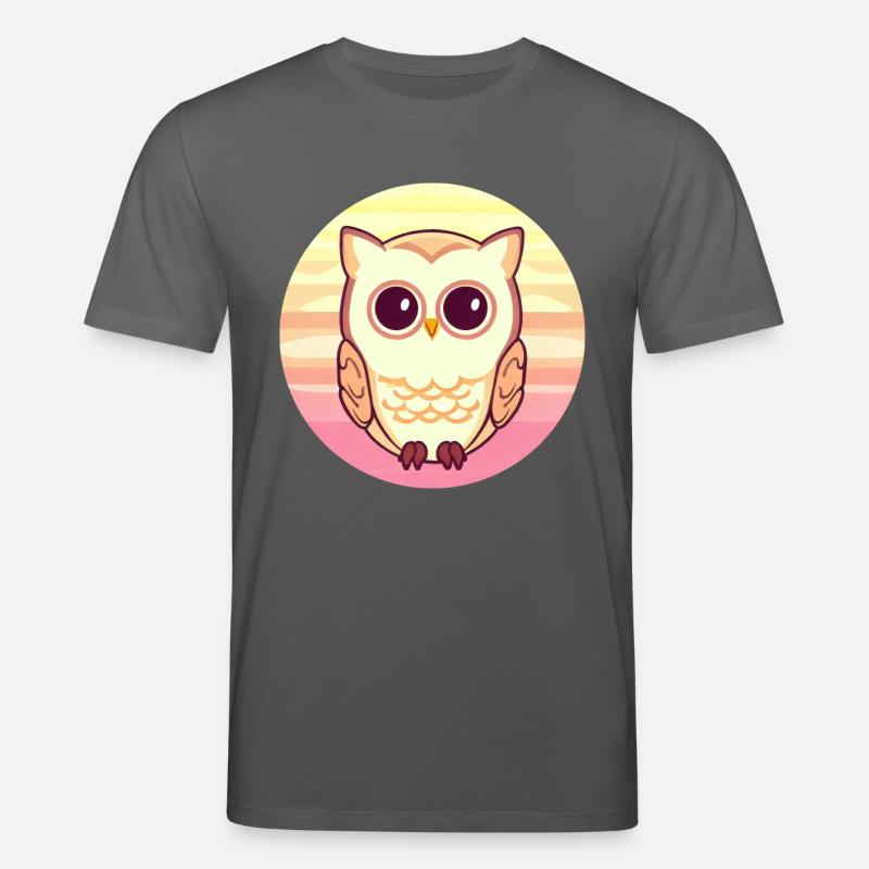 Owl Sunset Design - T-shirt bio CREATOR Stanley/Stella Unisexe - charbon