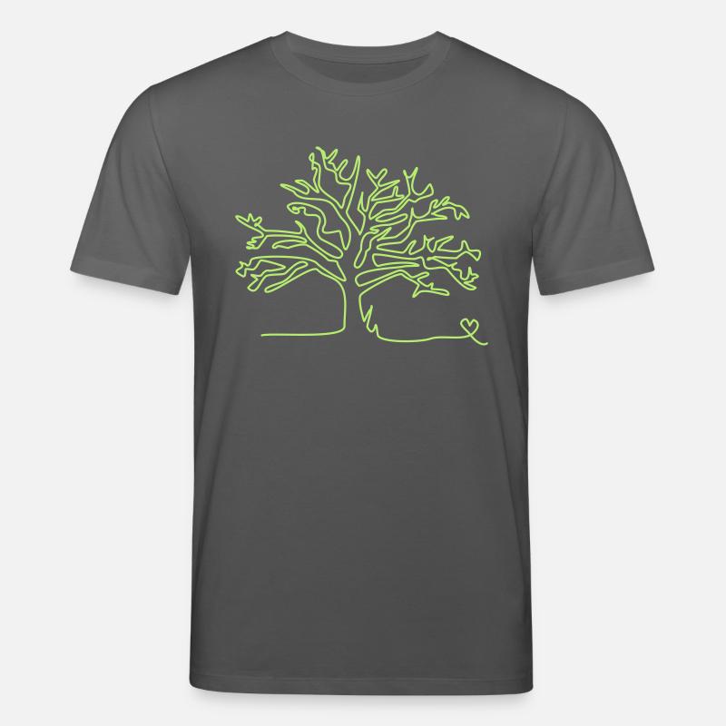 one line tree - Stanley/Stella Unisex Bio-T-Shirt CREATOR  - Anthrazit
