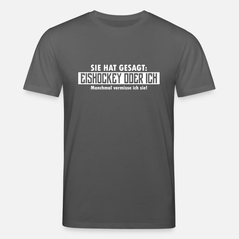 eishockey oder ich - Stanley/Stella Unisex Bio-T-Shirt CREATOR  - Anthrazit