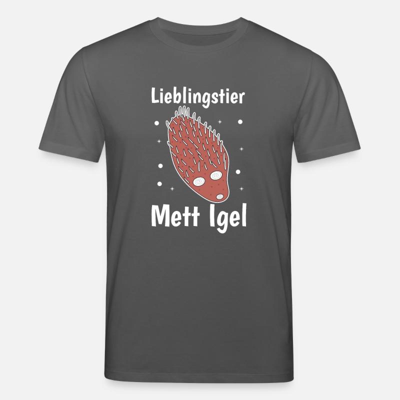 Lieblingstier Mettigel Fleischesser Fleischfresser - Stanley/Stella Unisex Bio-T-Shirt CREATOR  - Anthrazit