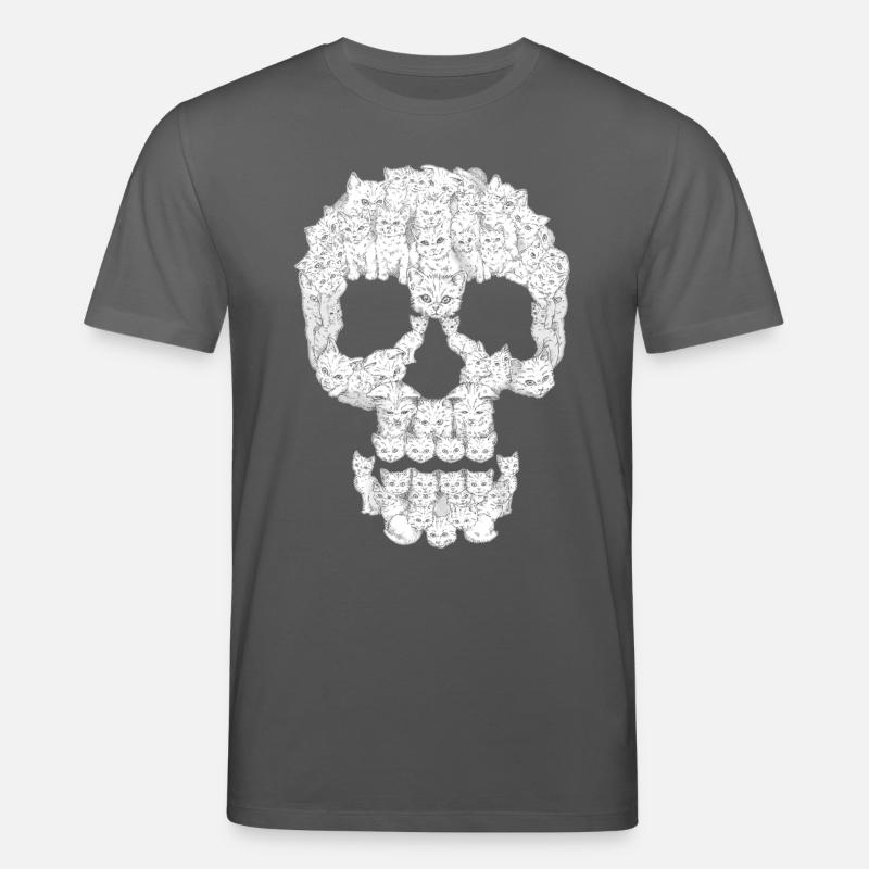 Crâne de chat Graphique - T-shirt bio CREATOR Stanley/Stella Unisexe - charbon