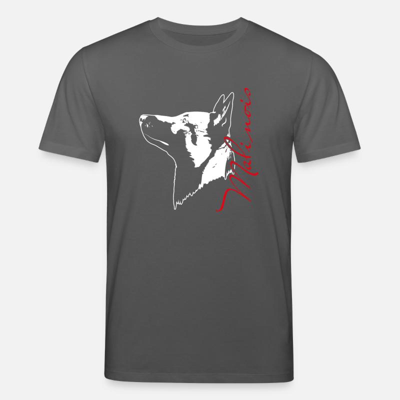 malinois_portrait_rot - Stanley/Stella Unisex Bio-T-Shirt CREATOR  - Anthrazit