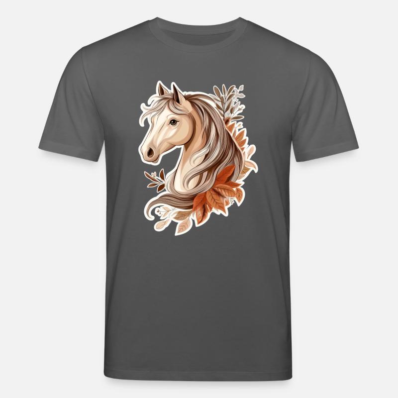 Pferd Herbst - Stanley/Stella Unisex Bio-T-Shirt CREATOR  - Anthrazit