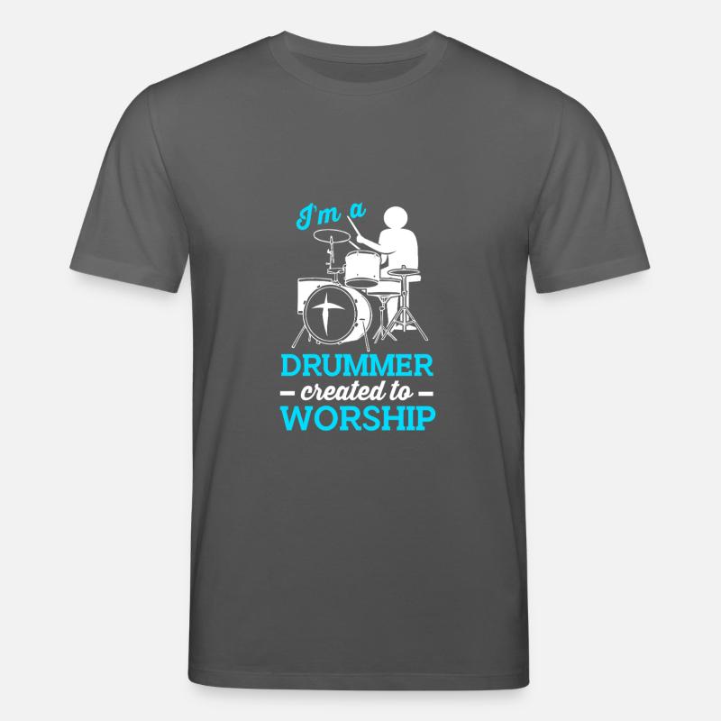 Drumsticks Drums Drummers - Stanley/Stella CREATOR Unisex Organic T-Shirt - anthracite